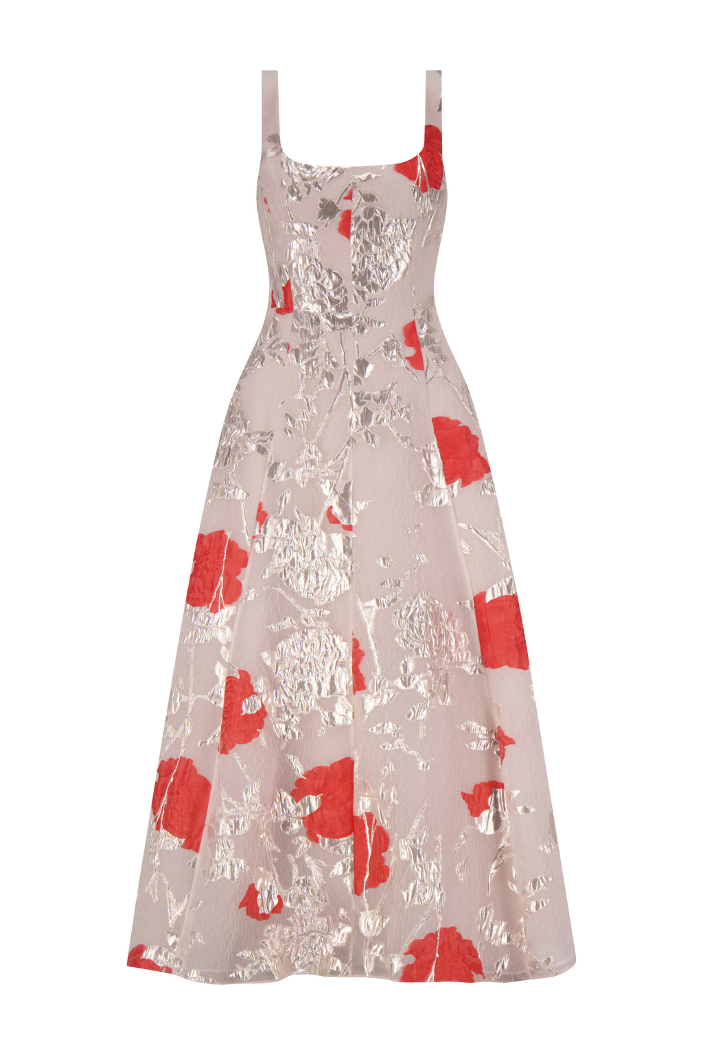 Floral Fil Coupé Olivia Dress in Blush Multi