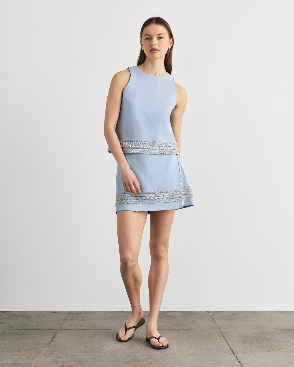 Sally Top in Powder Blue