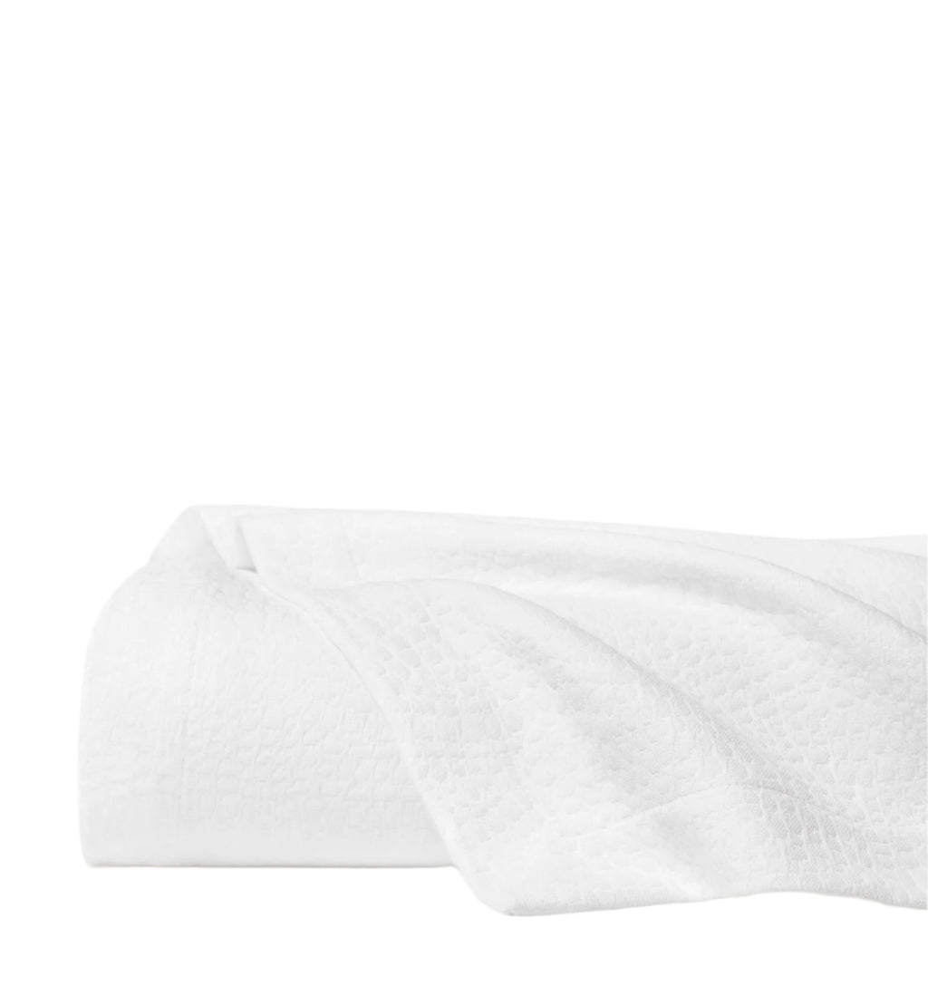 Cobblestones Coverlet in White