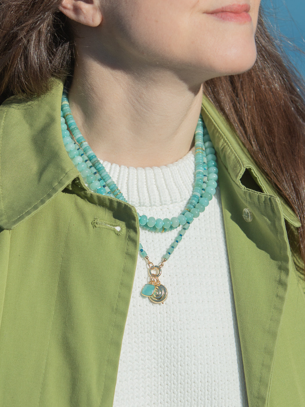 Shay Necklace in Blue/Green