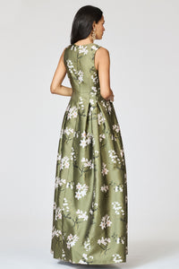 Brooke Gown in Moss Formosa