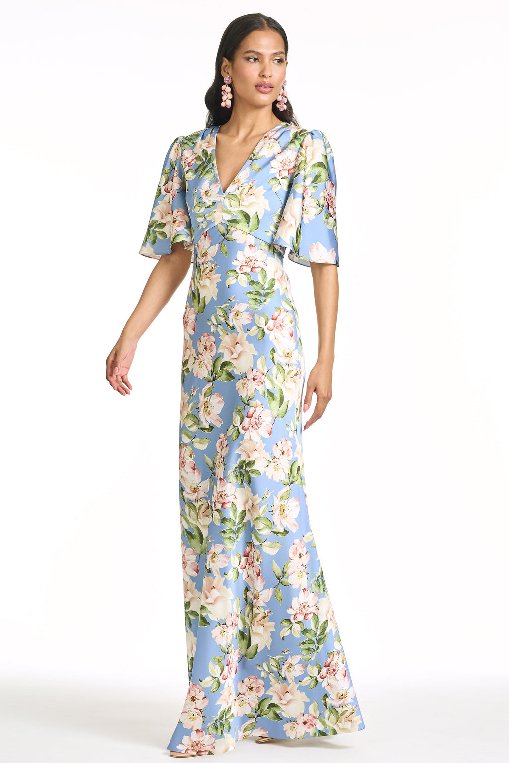 Mae Gown in Twilight Camellias