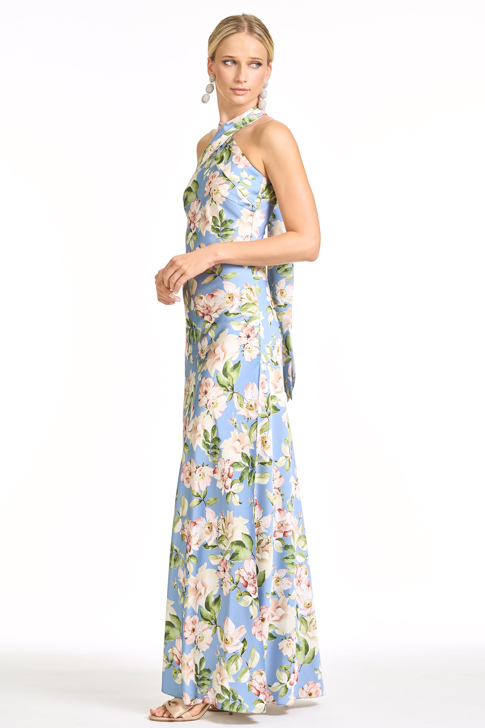 Laurant Gown in Twilight Camellias
