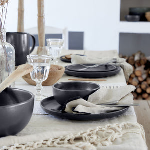 Pacifica Collection 12-pc Place Setting with Cereal Bowl in Seed Grey