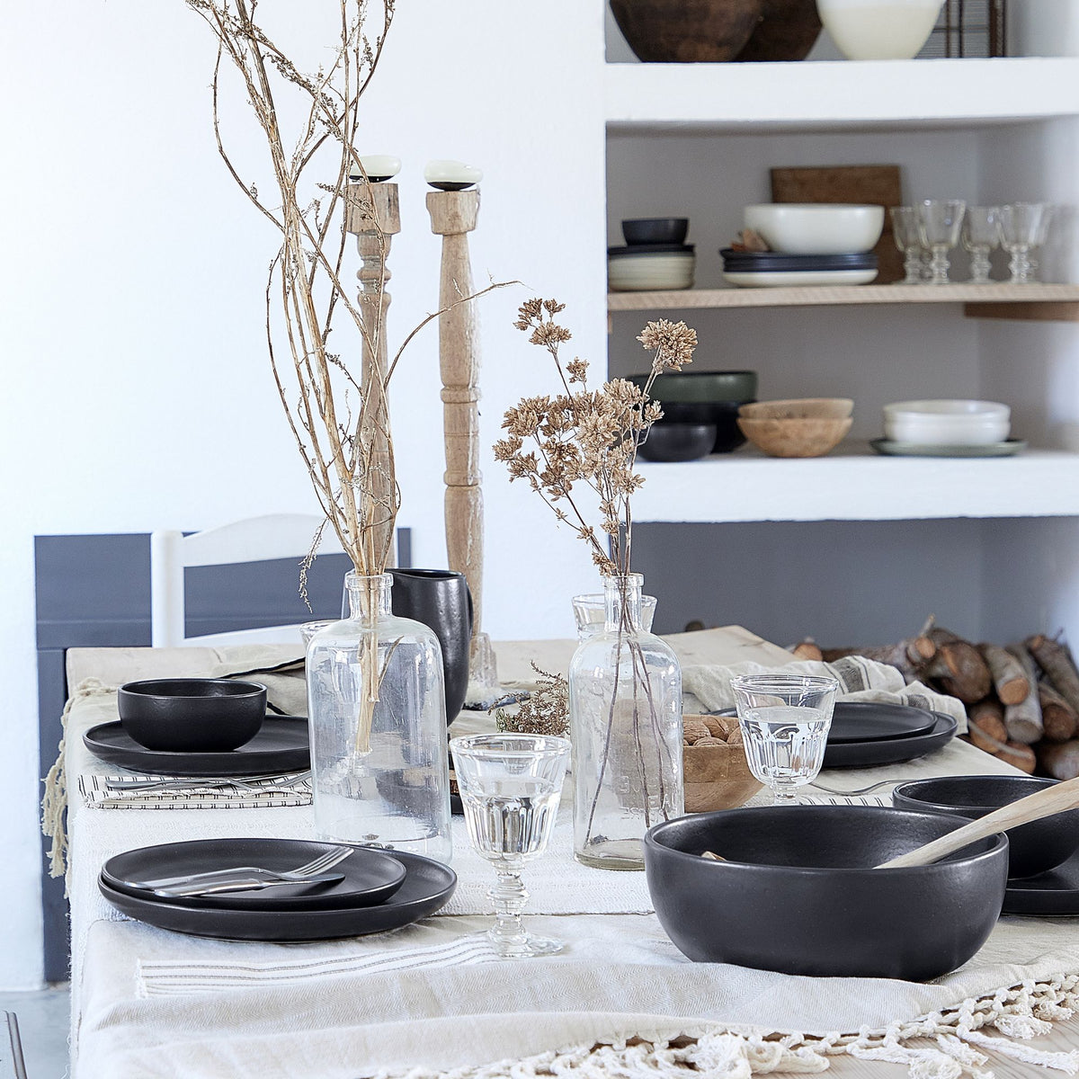 Pacifica Collection Salad Plates 9" in Seed Grey, Set of 6