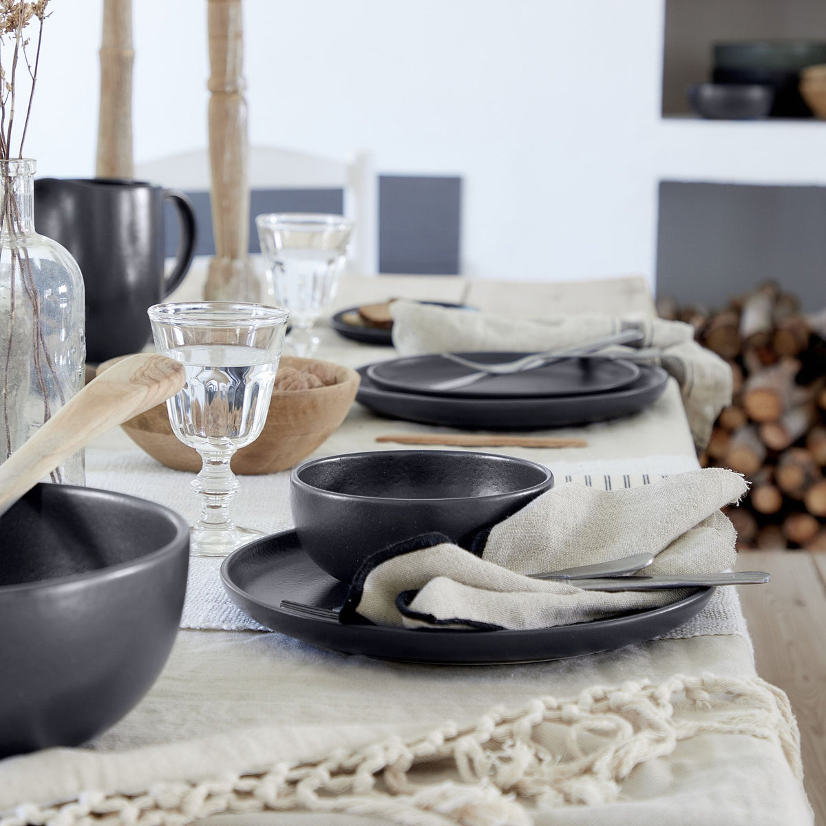 Pacifica Collection Dinner Plates in Seed Grey, Set of 6