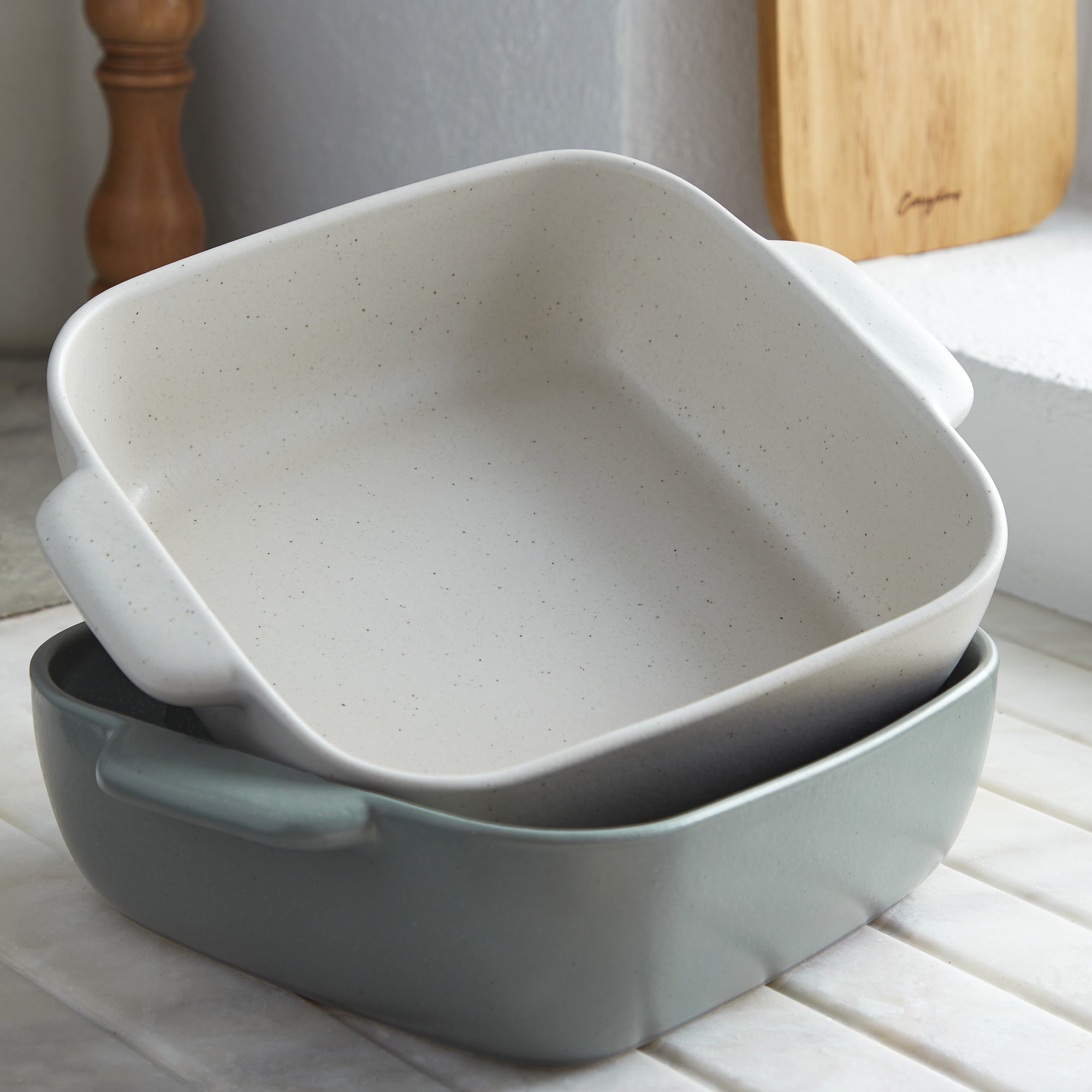 Pacifica Collection Rectangle Baker 13" in Salt