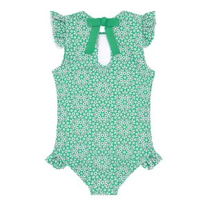 Girls Godwin Ruffle Cap Sleeve Rashguard One Piece