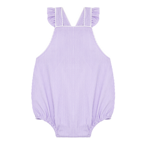 Baby Lavender Stripe Bubble Romper