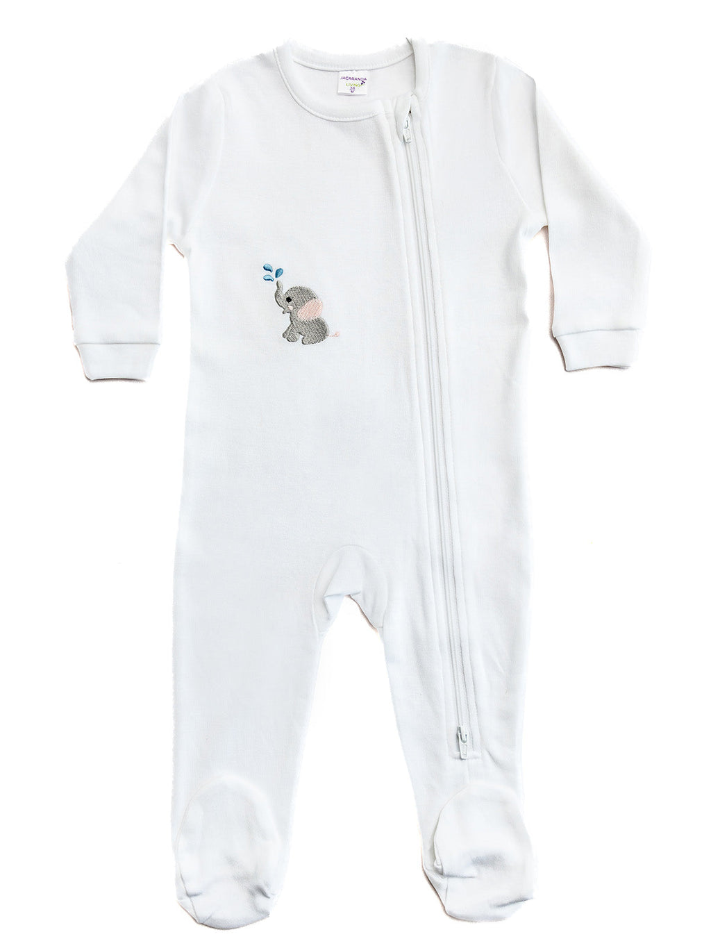 Baby Footie in Combed Cotton Embroidered