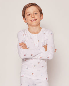 Kid’s Pima Snug Fit Pajama Set in Bateau