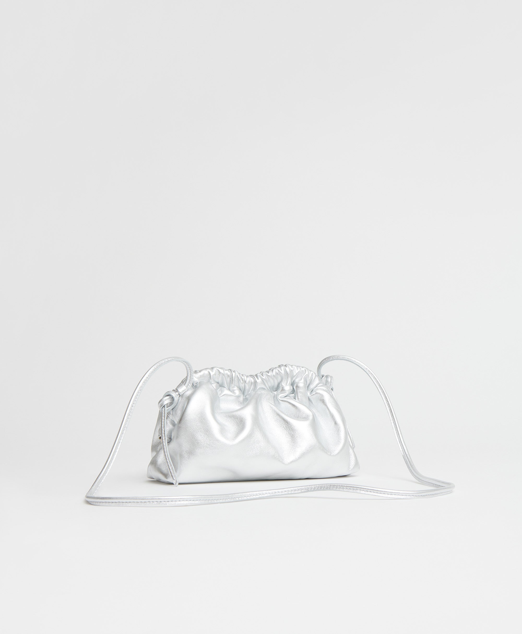 Mini Cloud Clutch  -  Silver
