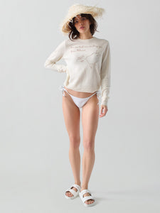 Bird From Patmos Crewneck RTW LINGUA FRANCA NYC
