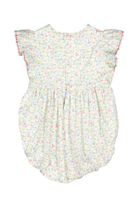 Alizee Cherry Ruffled Sleeve Bubble Romper