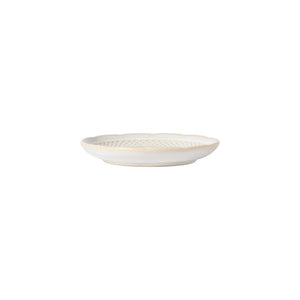 Cristal Collection appetizer Plates in White, Set of 6