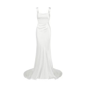 Backless Gown with Pearl Strap | STYLE 167