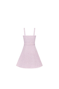 The Sasha Dress in Pink & White