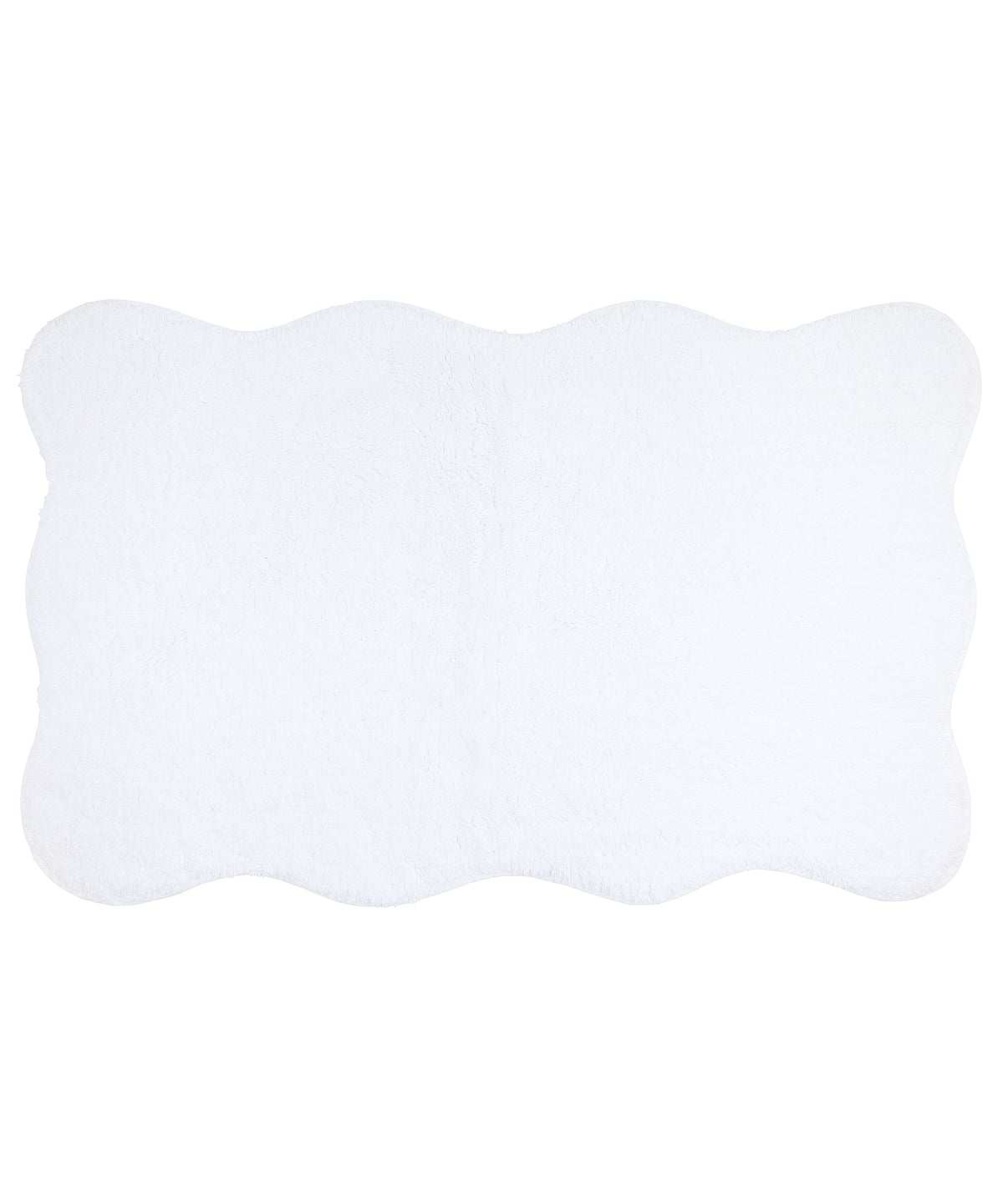 Scalloped White Wavy Bath Mat Rebecca Udall¬†