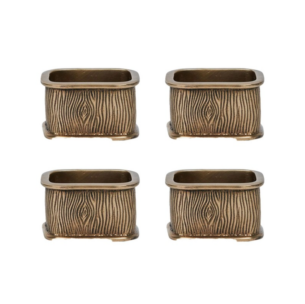 Blenheim Oak Napkin Ring in Brass