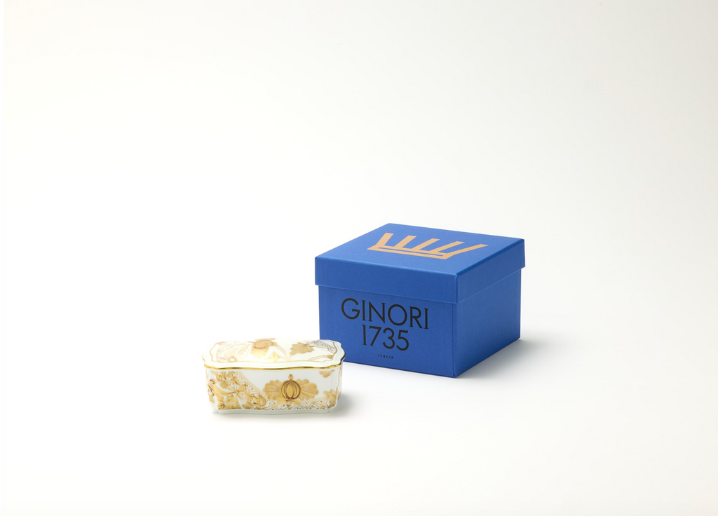 Rectangular Box with Cover, 5.7" in Aurum