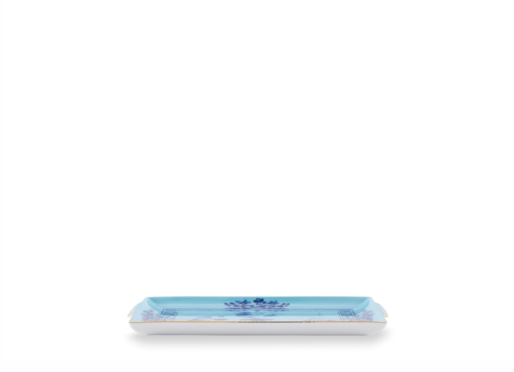 Rectangular Tray with Handles, 9" in Iris