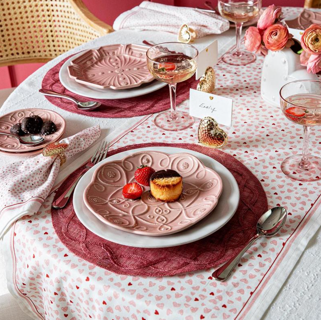 Jardins Du Monde Dessert/Salad Plate Assorted, Set of 4 in Blush