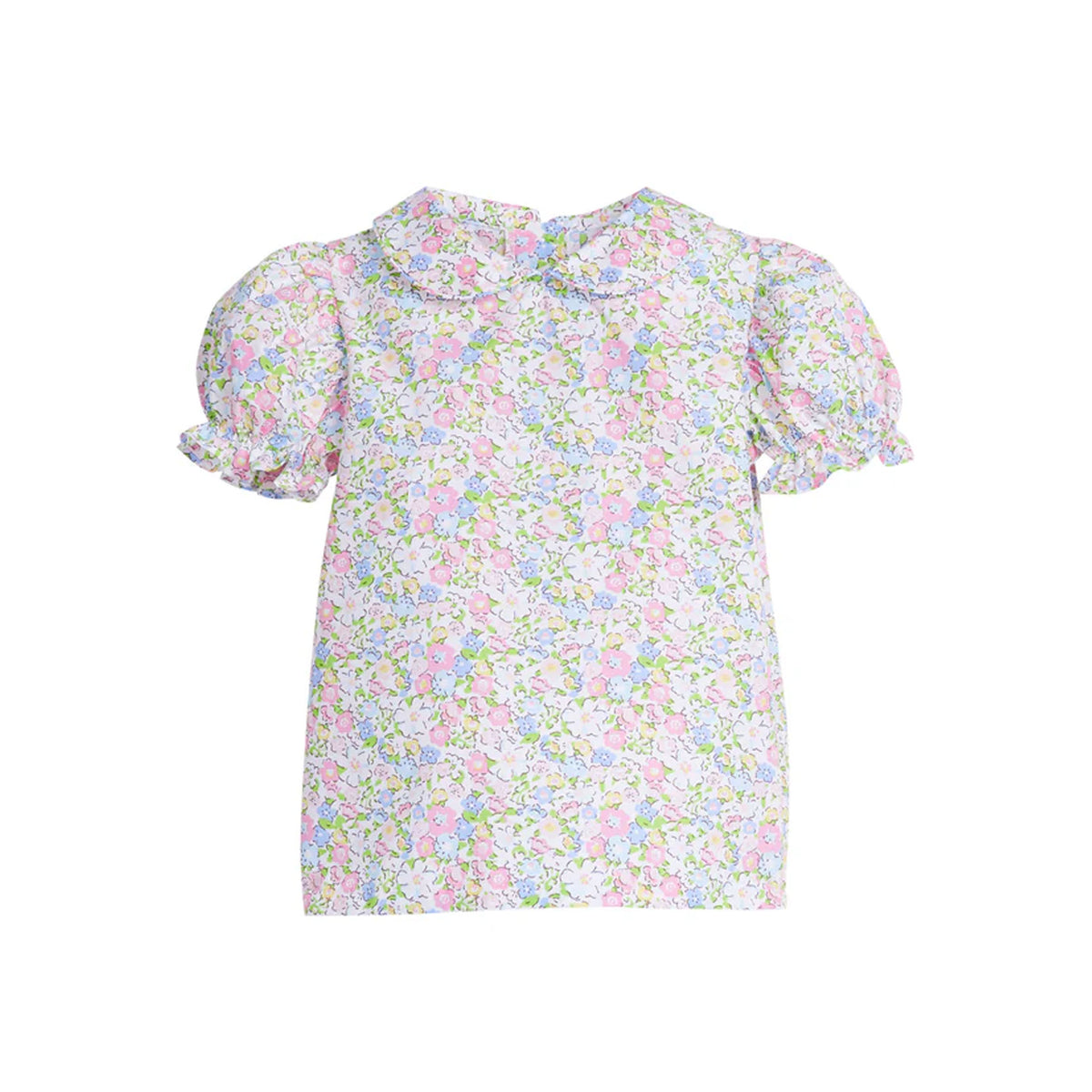Short Sleeve Peter Pan Blouse Cheekwood Floral