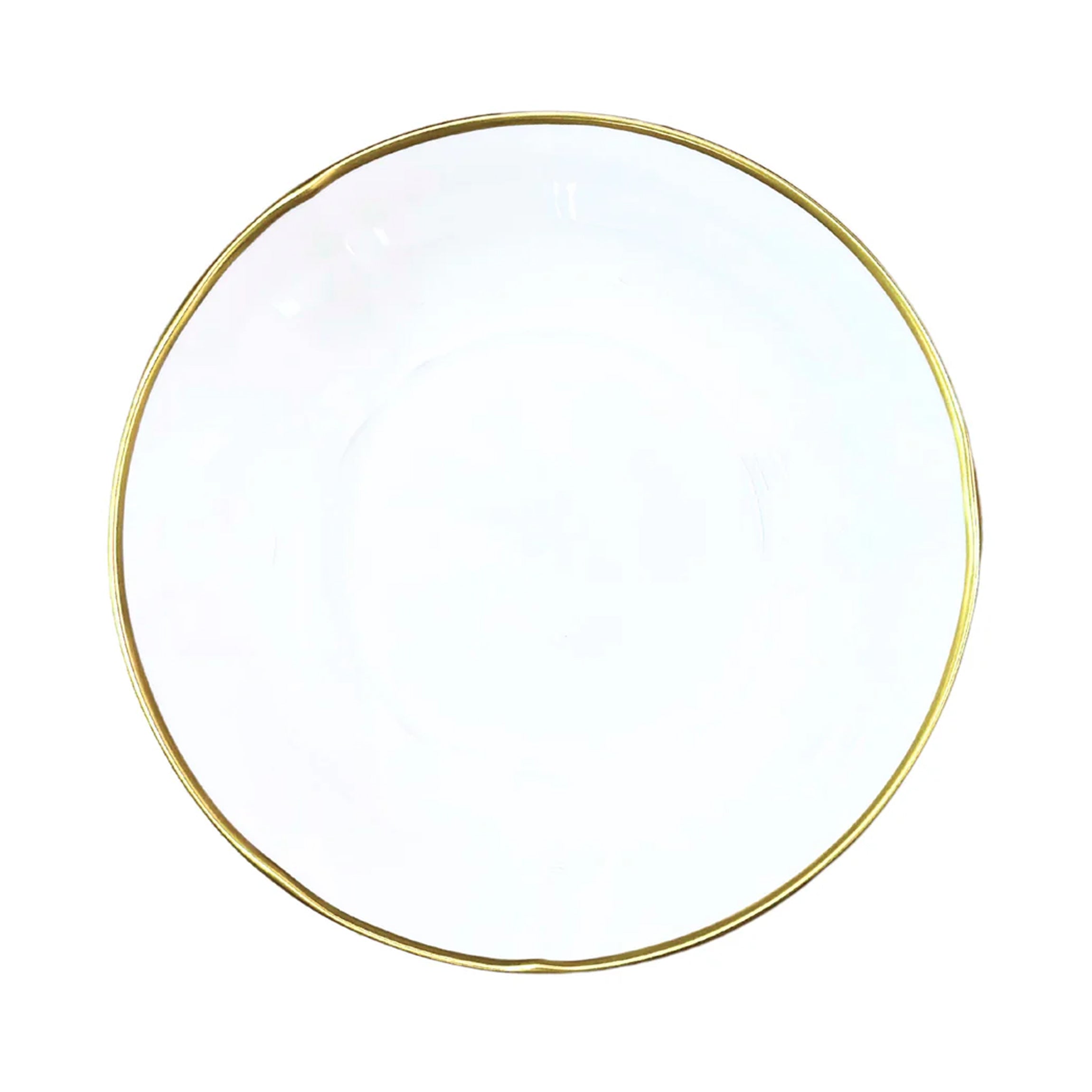 Simply Elegant Dinner Plate in White/Gold