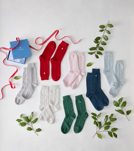 Sleeping Socks Heart in Midnight