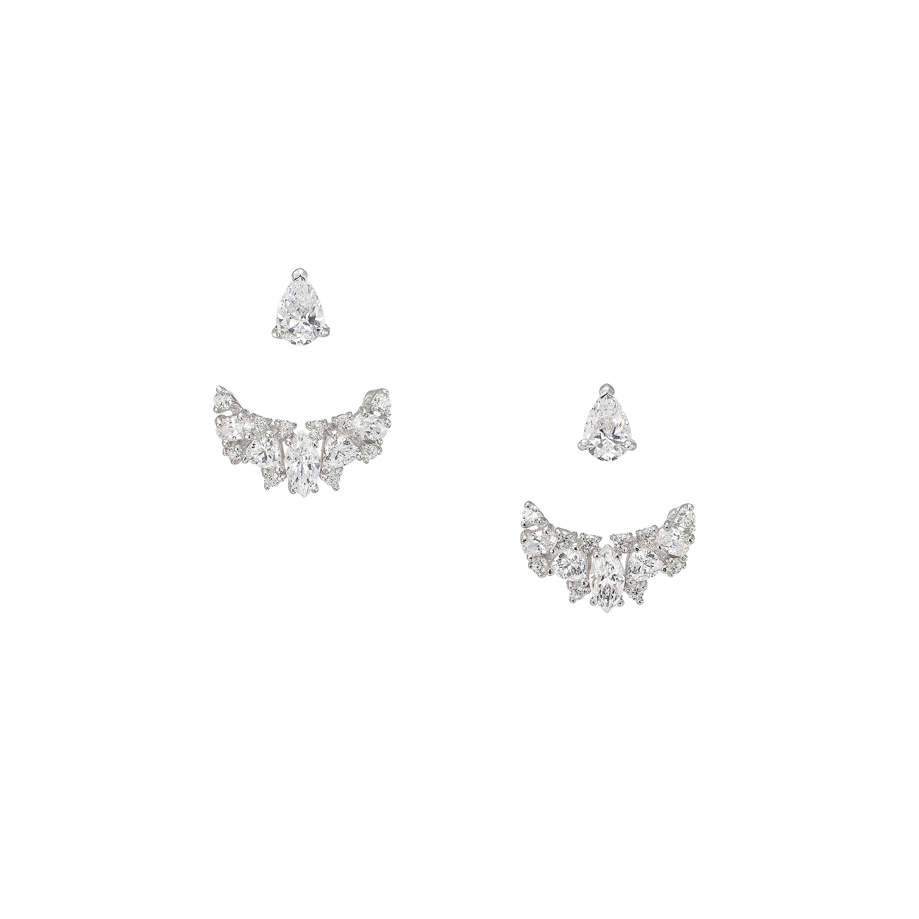 Snowflower Twinkle Ear-Jackets