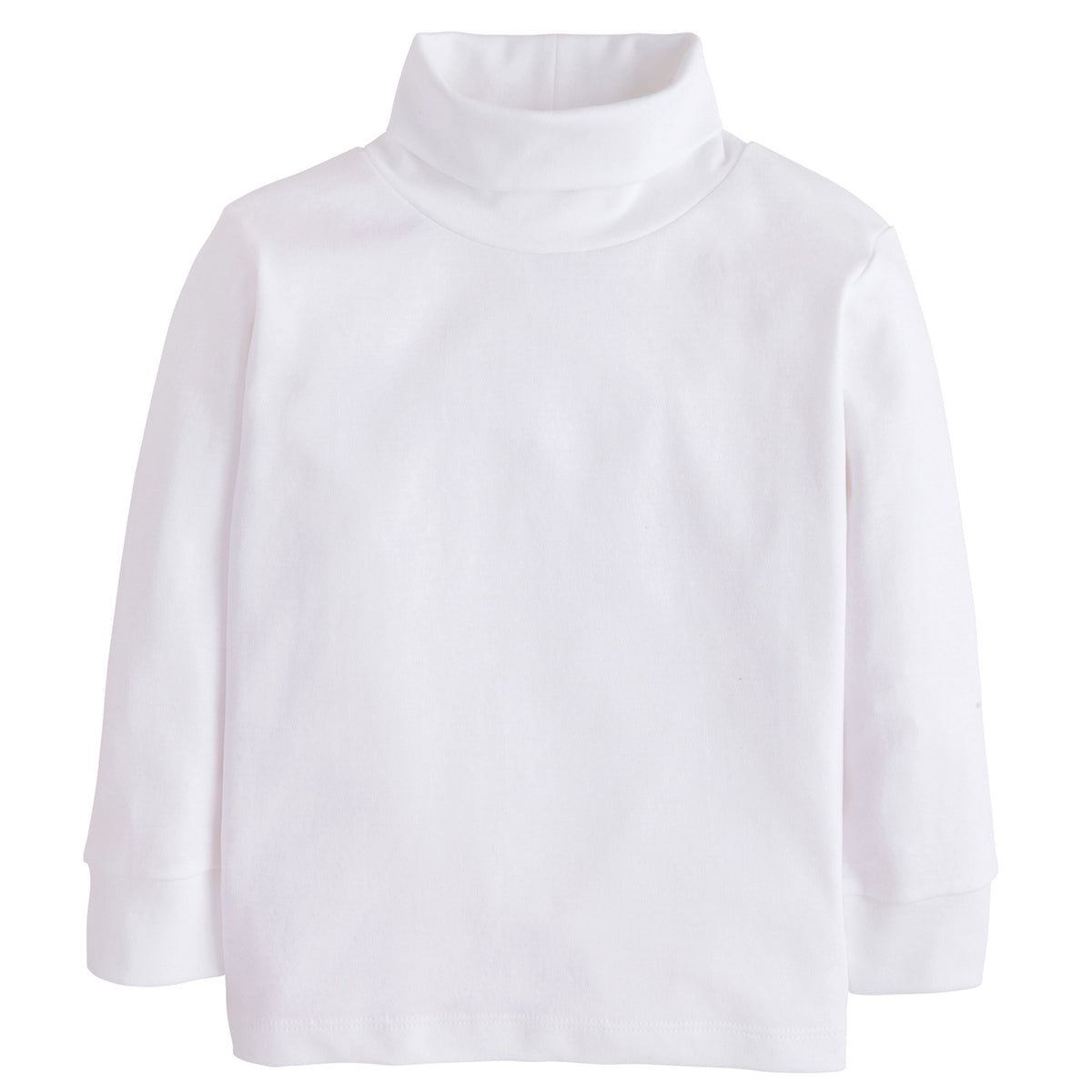 little english classic childrens clothing, unisex solid white turtleneck