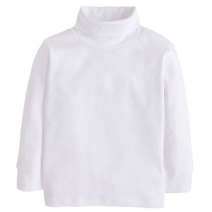 little english classic childrens clothing, unisex solid white turtleneck