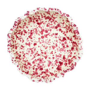 Speckled Serving Bowl in Burgundy