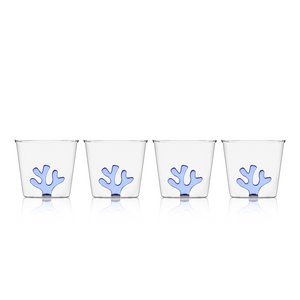 OTM Exclusive: Whimsical Tumbler Glasses in Blue, Set of 4
