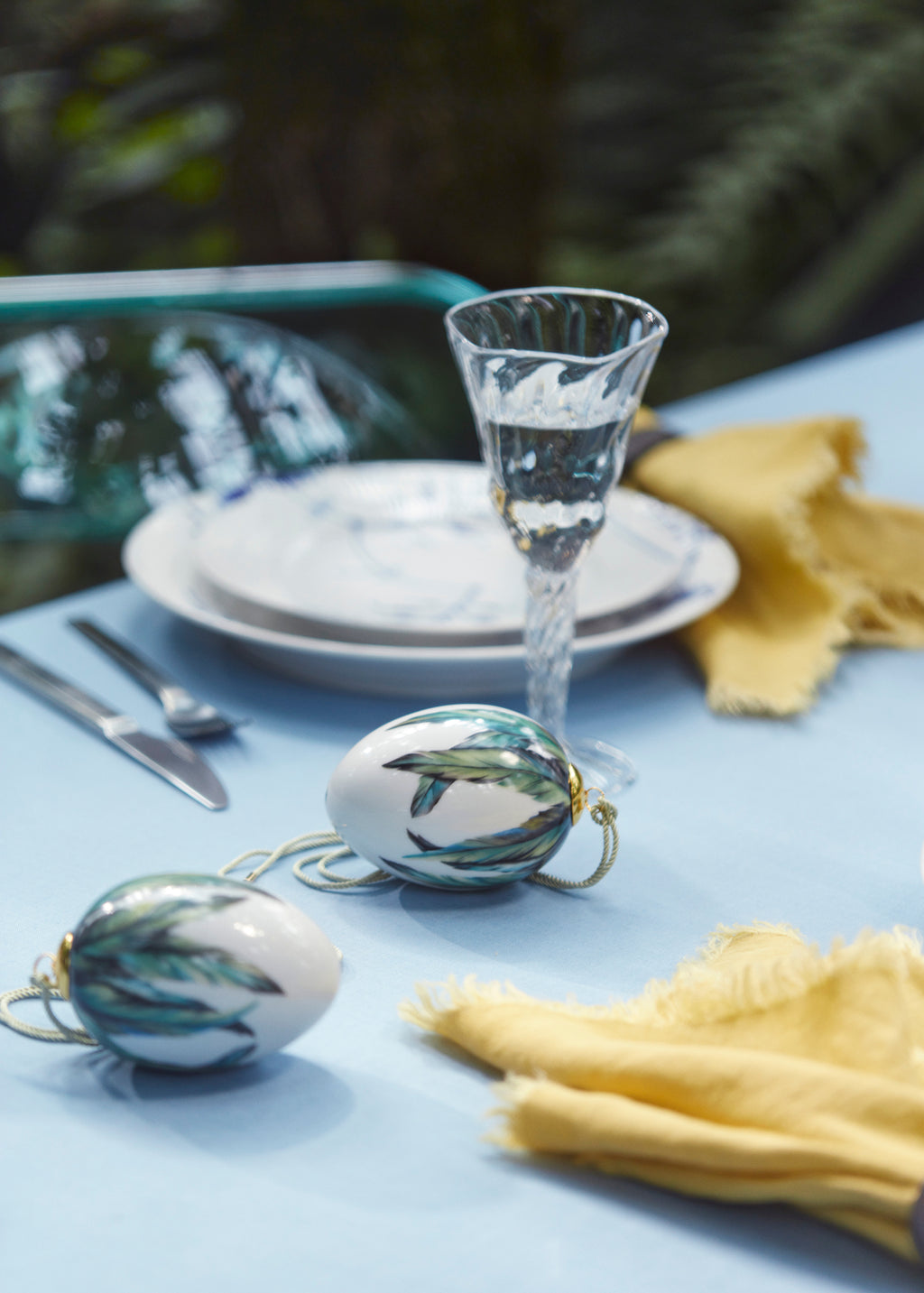 Blue Fluted Mega Salad Plate #6 8.75"