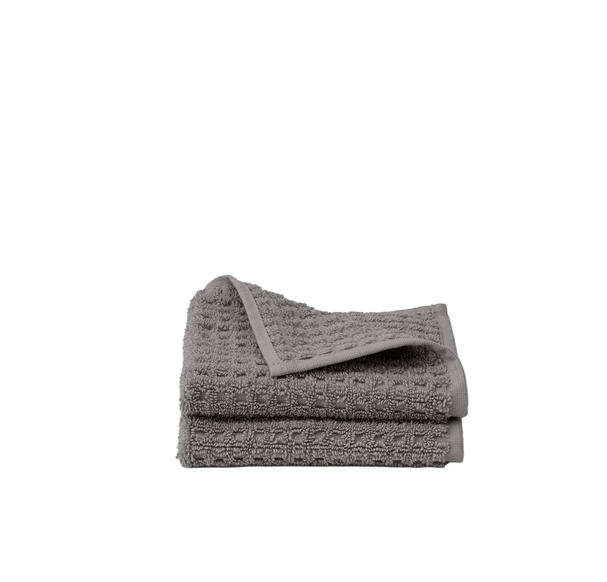 Turkish Waffle Washcloth in Stone, Set of 2
