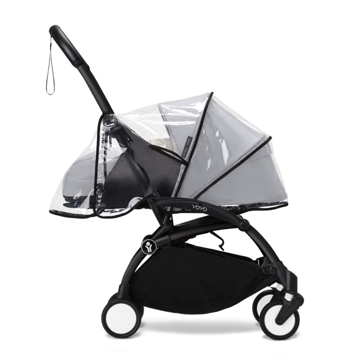 YOYO 0+ Newborn Pack Rain Cover in Black & Clear