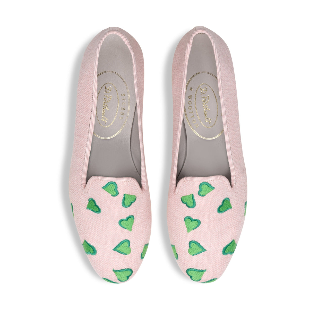 Hearts Bloom Linen Slipper