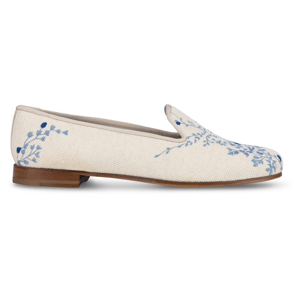 Fleurs Flax Linen Slipper