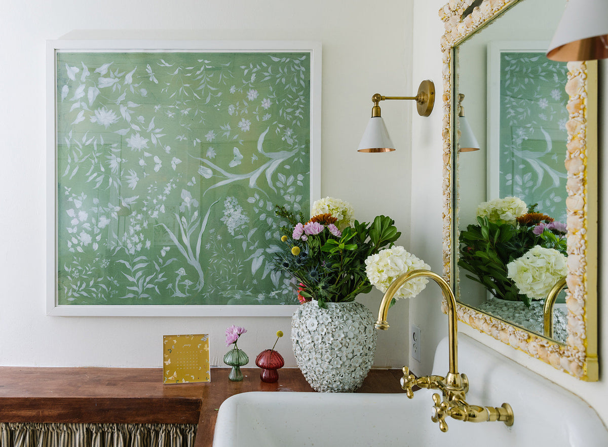 Square Pistachio Garden Print