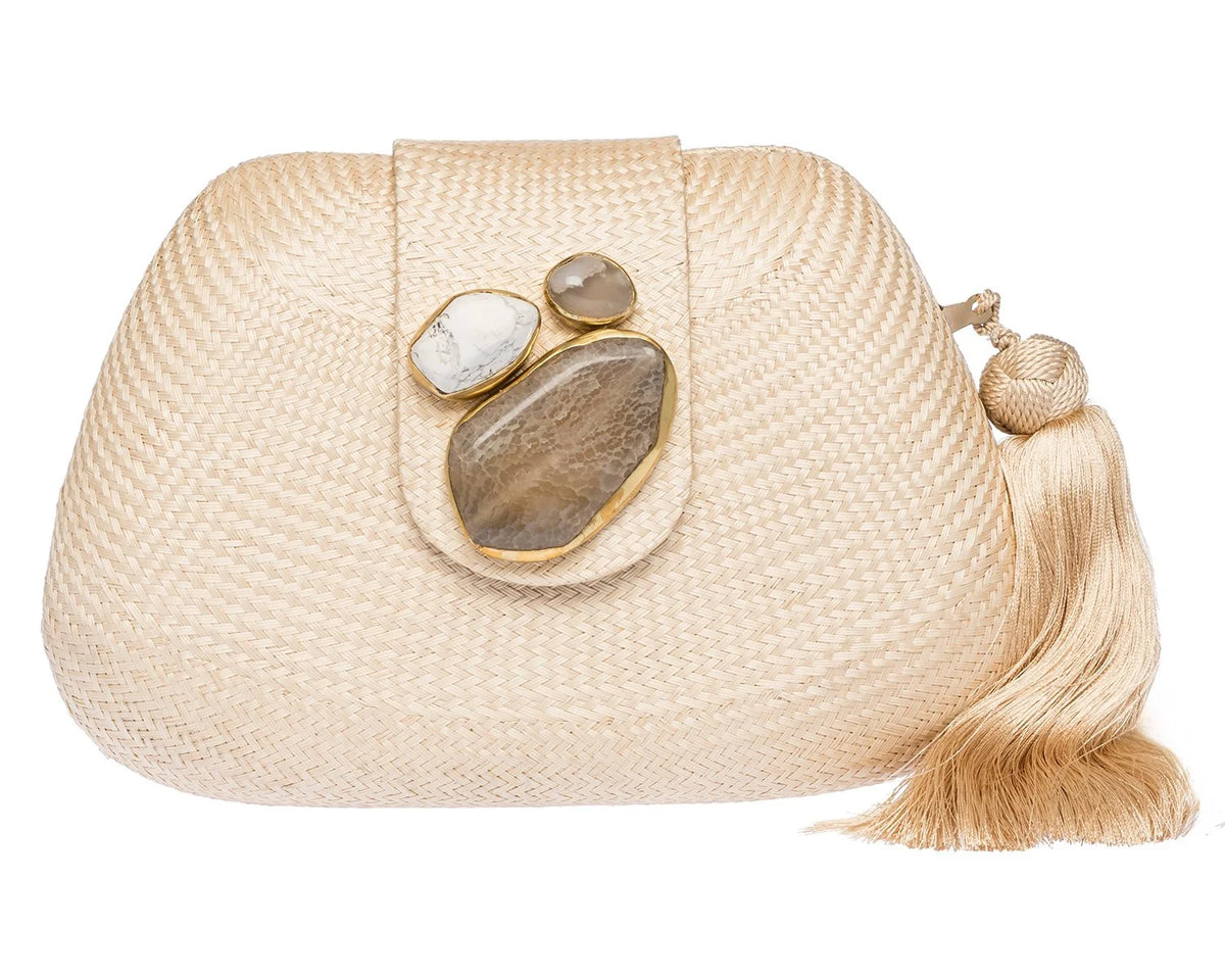 Tamu Clutch in Cream