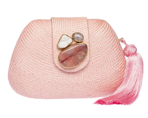 Tamu Clutch in Pale Pink