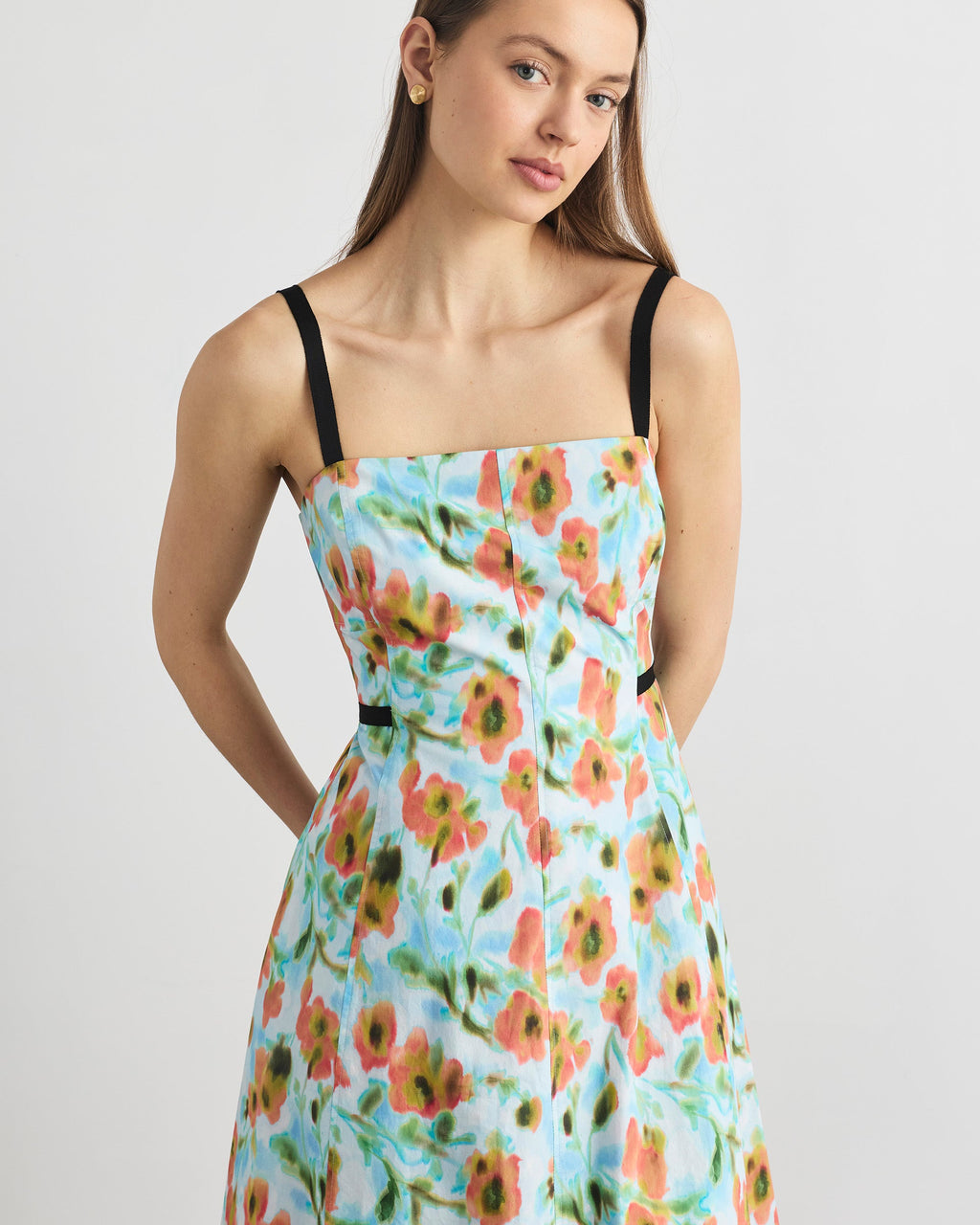 Tavia Dress in Powder Blue Multi
