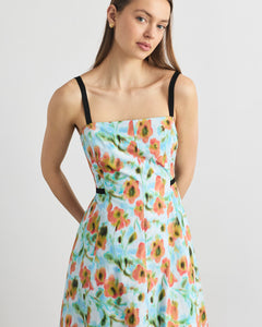 Tavia Dress in Powder Blue Multi
