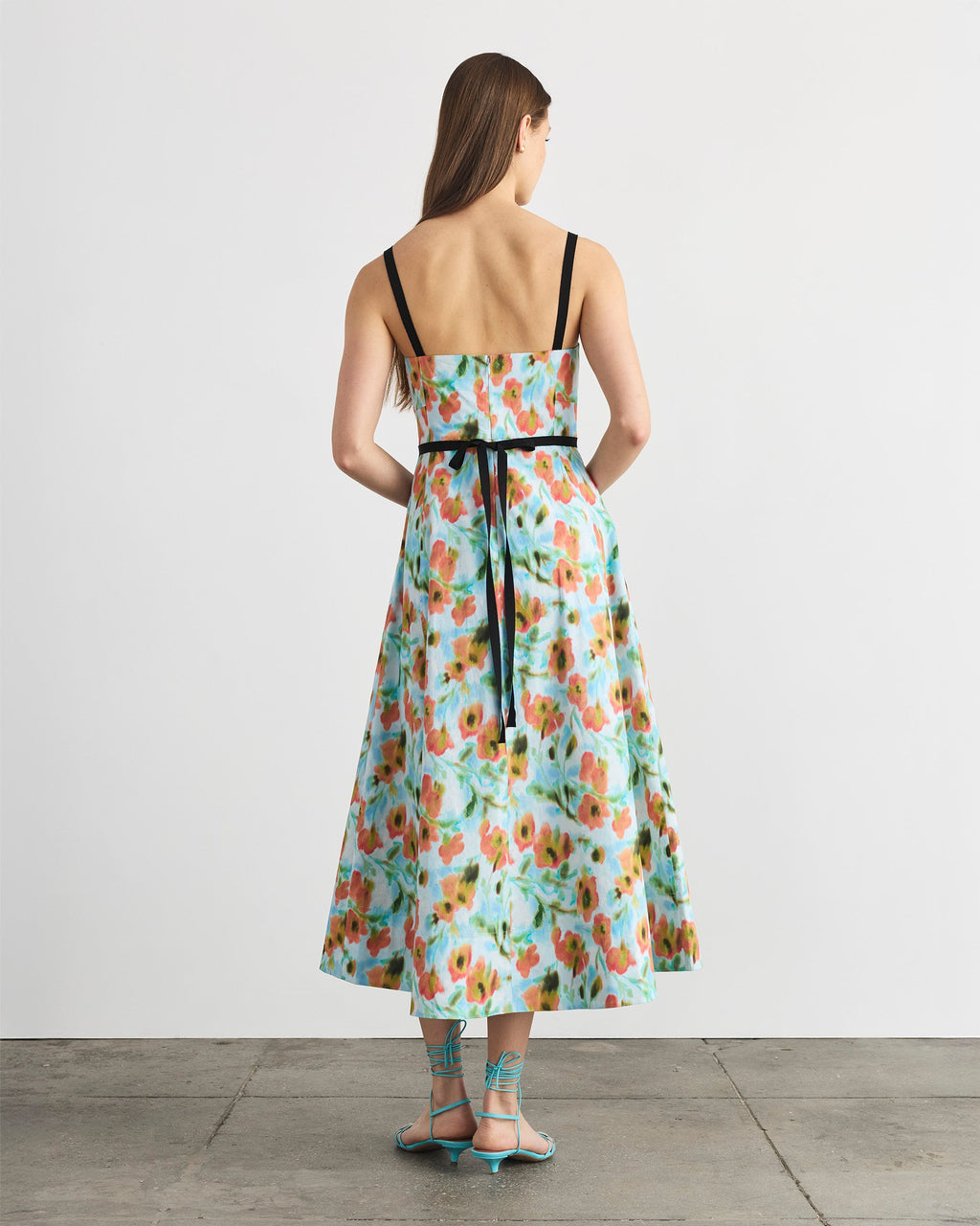 Tavia Dress in Powder Blue Multi