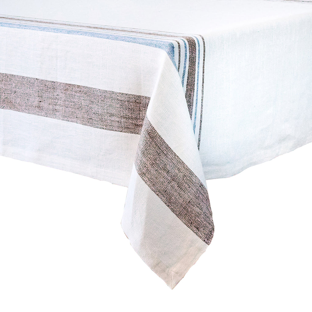 Danish Stripe 60" x 120" Tablecloth in Taupe