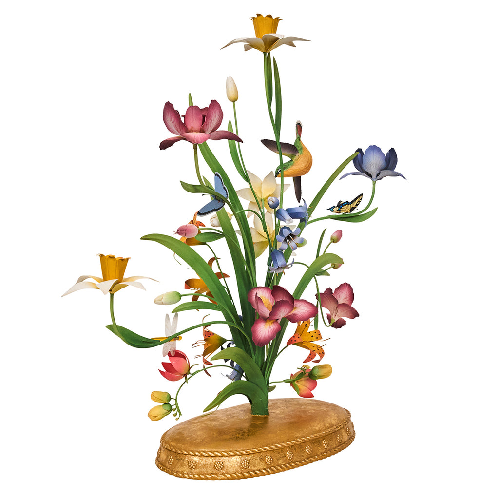 Meadow Walk 25" Bouquet Centerpiece Candelabra in Multi