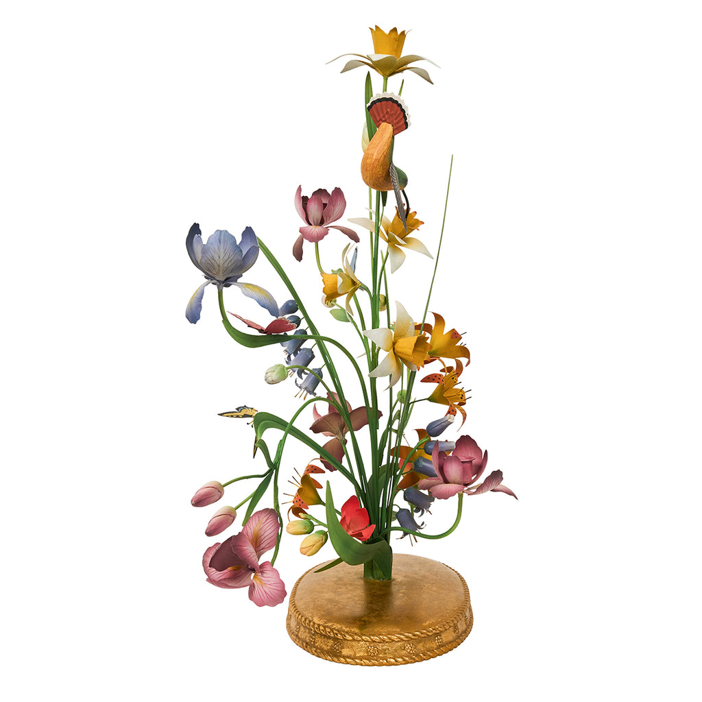 Meadow Walk 25" Bouquet Centerpiece Candelabra in Multi