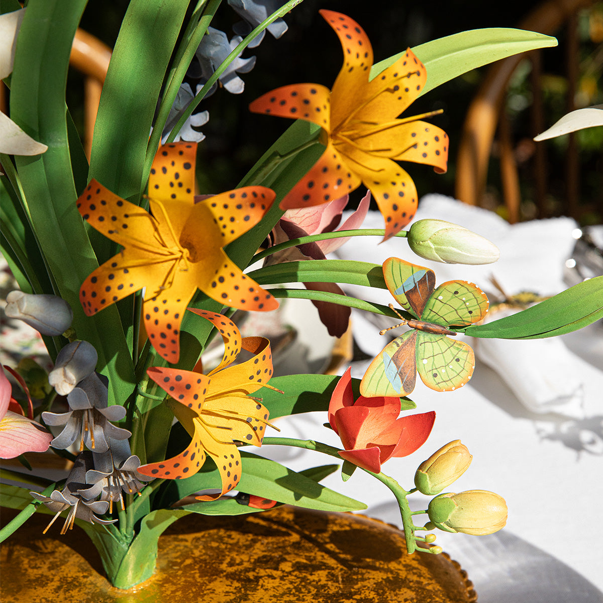 Meadow Walk 25" Bouquet Centerpiece Candelabra in Multi