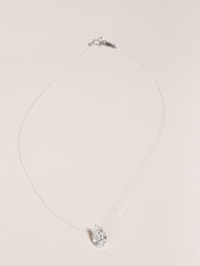 Pear Shaped “Floating” Diamond Pendant